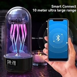 Mini Creative Speaker Mobile Mechanical Jellyfish Bluetooth Speaker Colorful Lamp Octopus Audio Home Desktop Ornaments Gift
