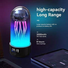 Mini Creative Speaker Mobile Mechanical Jellyfish Bluetooth Speaker Colorful Lamp Octopus Audio Home Desktop Ornaments Gift
