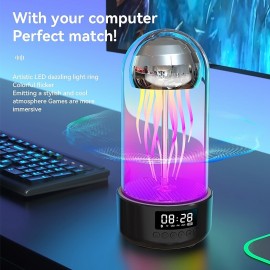 Mini Creative Speaker Mobile Mechanical Jellyfish Bluetooth Speaker Colorful Lamp Octopus Audio Home Desktop Ornaments Gift
