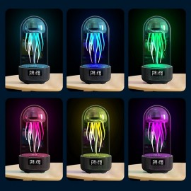 Mini Creative Speaker Mobile Mechanical Jellyfish Bluetooth Speaker Colorful Lamp Octopus Audio Home Desktop Ornaments Gift
