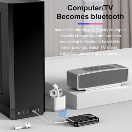 9 IN 1 bluetooth 5.0 Audio Transmitter Receiver Stereo Music Wireless Adapter 3.5mm AUX Jack FM Transmitter for Car TV MP3 PC
