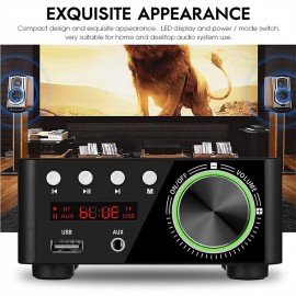 Bluetooth Digital Mini Amplifier 50WX2 Power Amplifier Board Bluetooth-compatible TPA3116 Receiver Stereo 12V Home Car Audio Amp USB U-disK TF Music Card Player
