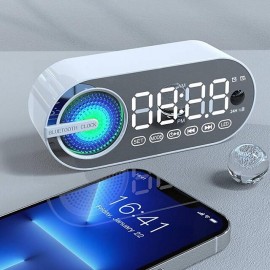 Wireless Speaker Small Stereo With Clock And Alarm Clock With Human Body Sensing Home Outdoor Portable Mini High Volume Small 3d Surround Overweight Subwoofer Car Carry-on Card With High Sound Quality
