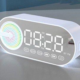 Wireless Speaker Small Stereo With Clock And Alarm Clock With Human Body Sensing Home Outdoor Portable Mini High Volume Small 3d Surround Overweight Subwoofer Car Carry-on Card With High Sound Quality
