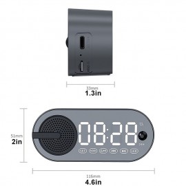 Wireless Speaker Small Stereo With Clock And Alarm Clock With Human Body Sensing Home Outdoor Portable Mini High Volume Small 3d Surround Overweight Subwoofer Car Carry-on Card With High Sound Quality
