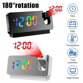 Smart Alarm Clock S282-A1 for Led Digitale Projectie Wekker Tafel Elektronische Wekker Met Projectie  Tijd Projector Slaapkamer Nachtkastmodus
