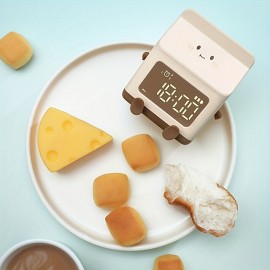 Milk box alarm clock for children's sleep training creative electronic clock silent bedside wake-up alarm clock countdown function
