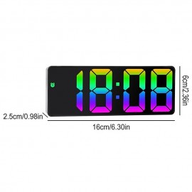 Digital Alarm Clock Color Font LED Display Bedroom Electronic Desktop Alarm Clock
