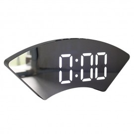 Creative Alarm Clock Fan-shaped Alarm Clock Snooze Alarm Clock Bedside Student Alarm Clock Modern Simple Multi-function Alarm Clock USB Charging Cable No Battery
