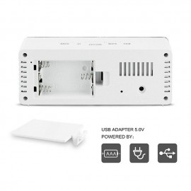 LED Light Mirror Alarm Clock with Dimmer Nap Temperature Function for Office Bedroom Travel Digital Clock Home Decor

