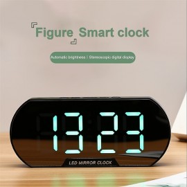 Smart Digital Alarm Clock with LED Display and USB Charging - Perfect for Students and Desktop Use
