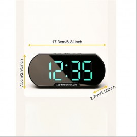 Smart Digital Alarm Clock with LED Display and USB Charging - Perfect for Students and Desktop Use
