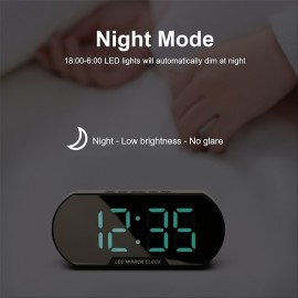 Smart Digital Alarm Clock with LED Display and USB Charging - Perfect for Students and Desktop Use
