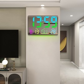 Color Large Font Alarm Clock LED Clock Bedside Clock Large Screen Electronic Clock Wall Clock
