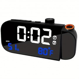 Multifunctional Radio Alarm Clock Student Specific Desktop Electronic Clock LED Night Light Projection Clock
