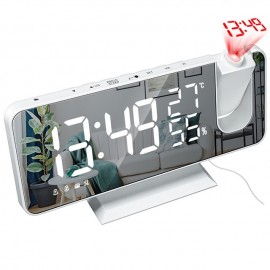 8827 Digital LED Desktop Alarm Clock Desktop Electronic Equipment FM Radio Display Temperature And Humidity Electronic Clock
